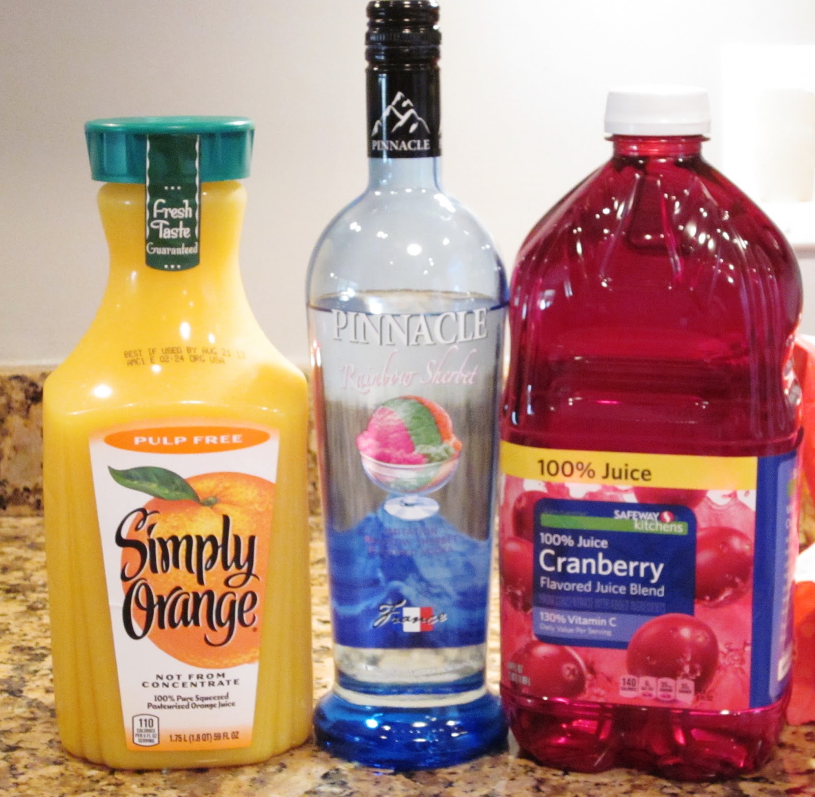 BonnieProjects Rainbow Sherbet Cocktails