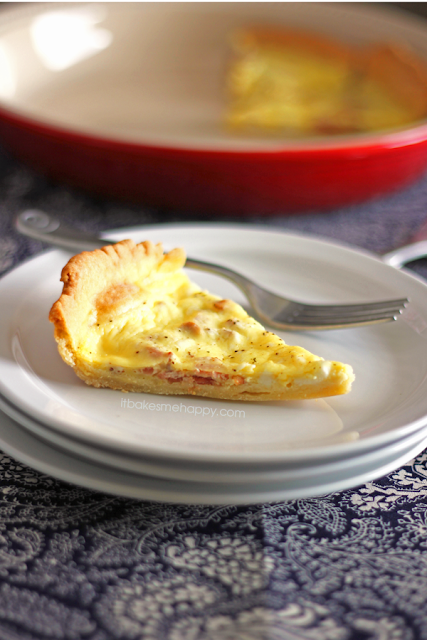 Cheddar Bacon Quiche | It Bakes Me Happy Cheddar Bacon Quiche | It Bakes Me Happy