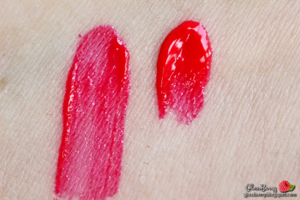 Innisfree vivid tint rouge 01 review swatches lipswatch glossberry 