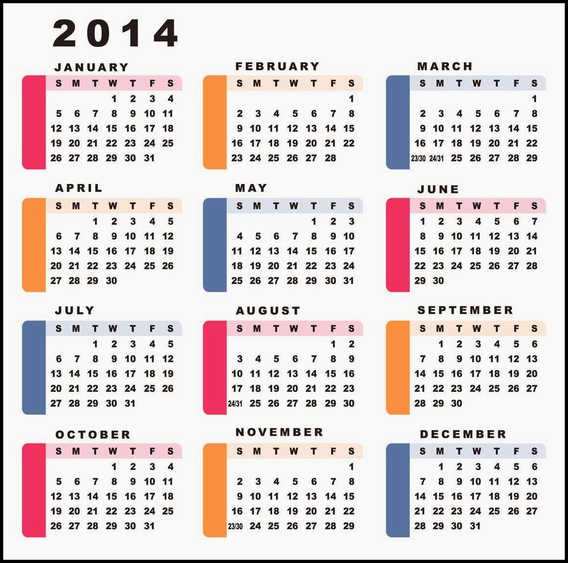 december calendar 2013