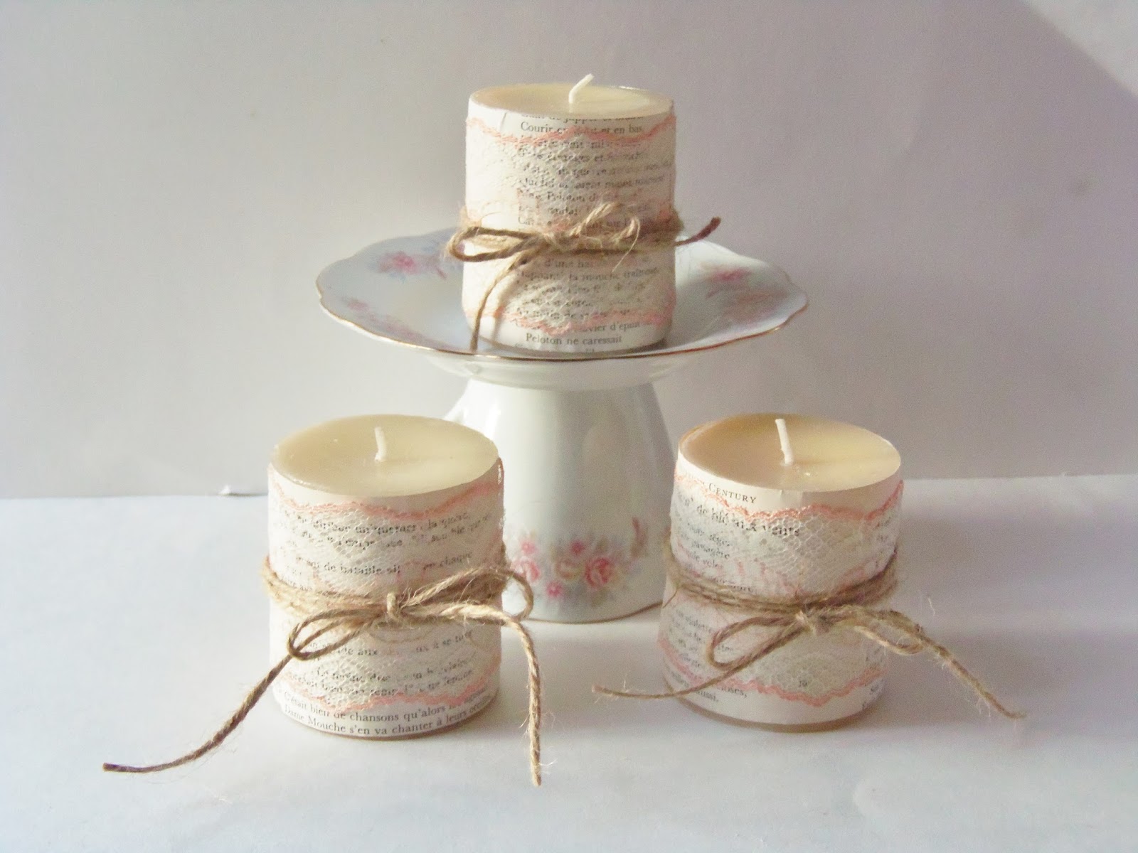 live. love. scrap. French Book Page Candles