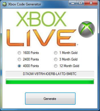Xbox Live Code Generator July 2012 No Survey