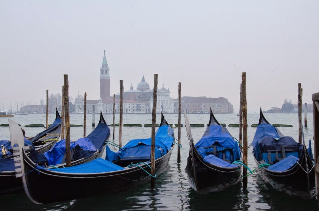 Venise - hiver - gondoles