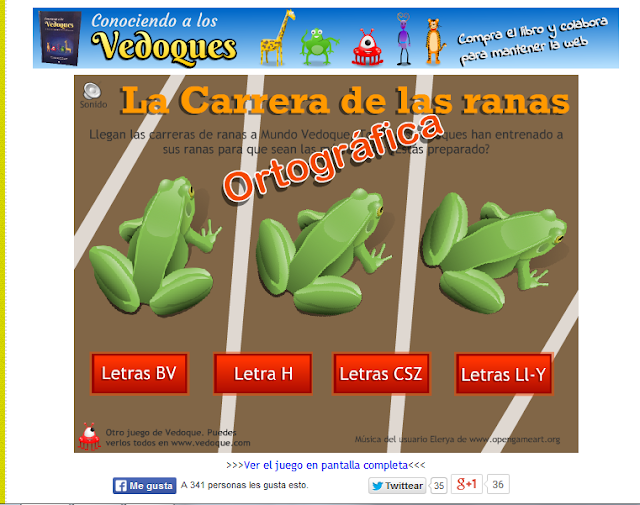 http://www.vedoque.com/juegos/juego.php?j=carrera-ranas-ortografia&l=es