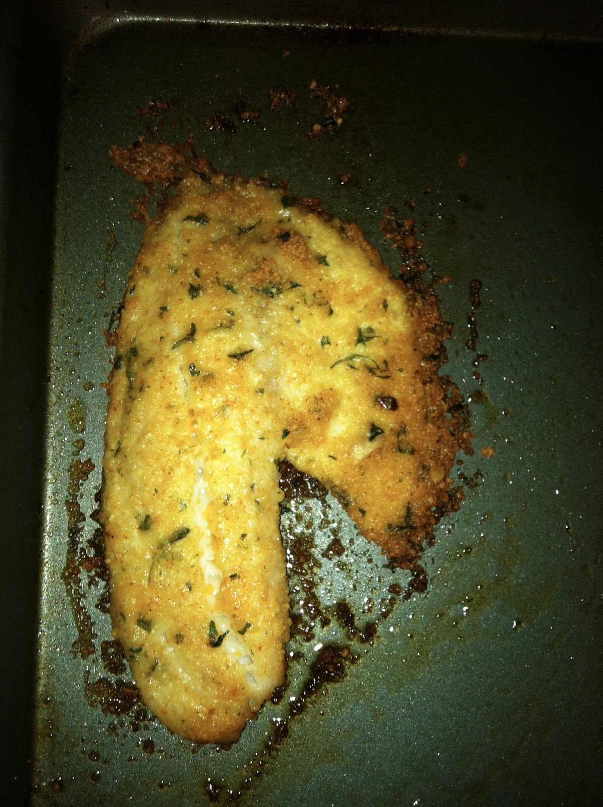 That Girl Can Bake Parmesan Crusted Tilapia