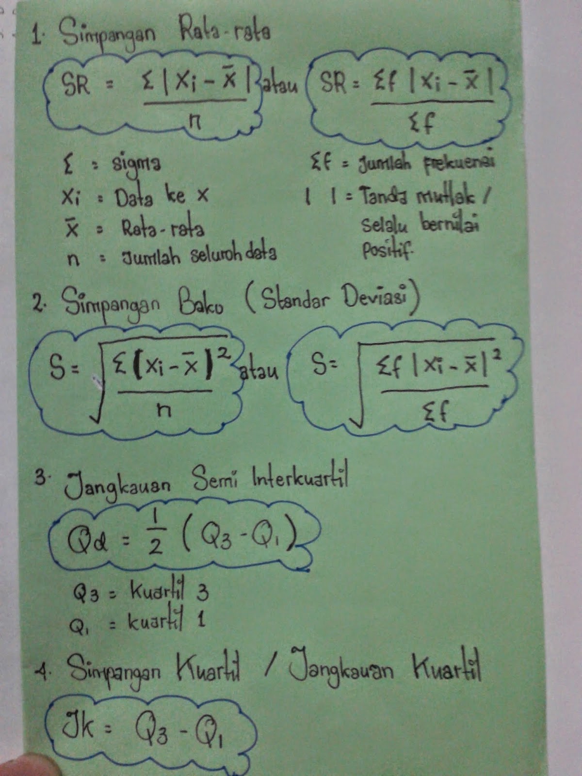 Beautiful Lady Materi 25 Ukuran Penyebaran Data