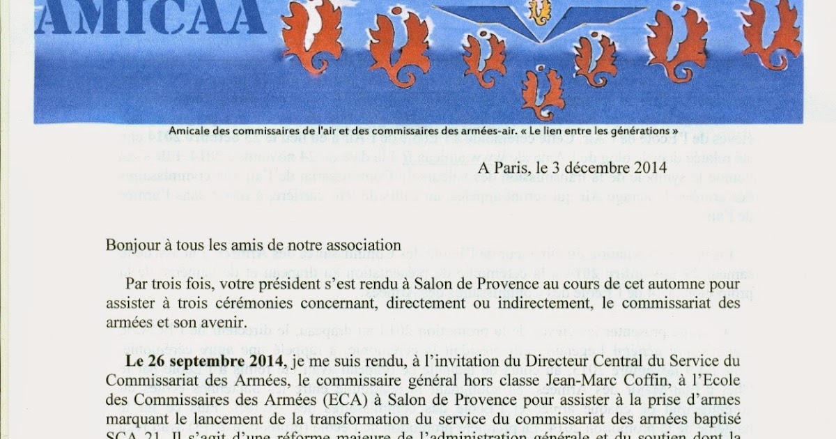 AMICAA Lettre de l