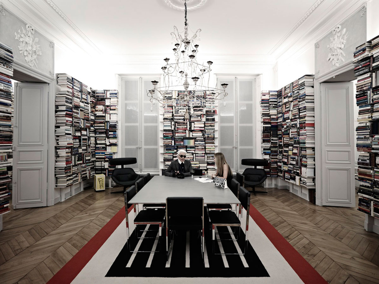 loveisspeed....... Karl Lagerfeld's Apartment in Paris...
