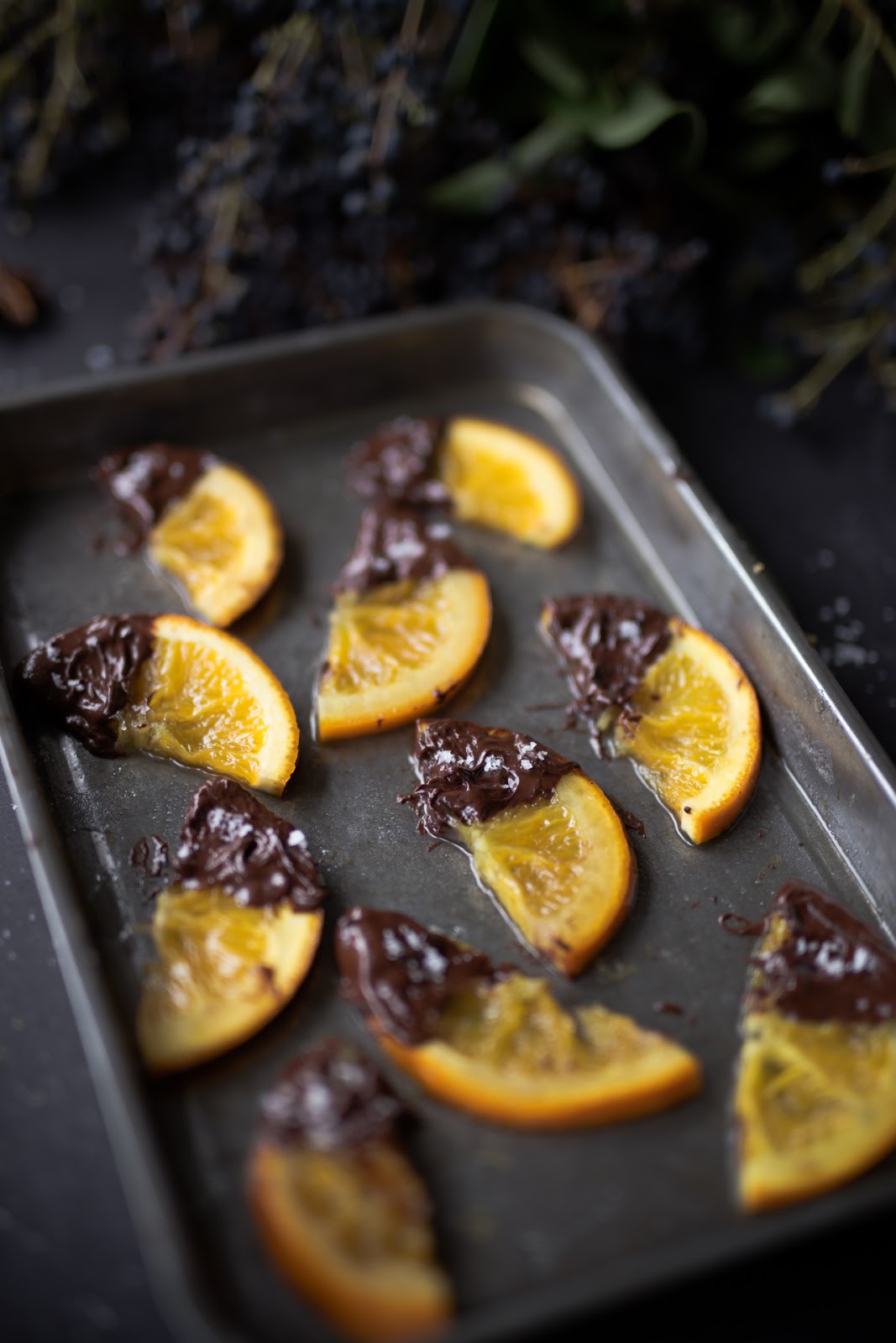 The Hungry Excavator Candied Orange Segments with Dark Chocolate & Sea