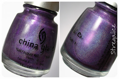 China Glaze LOL purple holographic detail