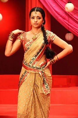Trisha Krishnan In Saree - Wallpapers Hot|Movie Stills ...