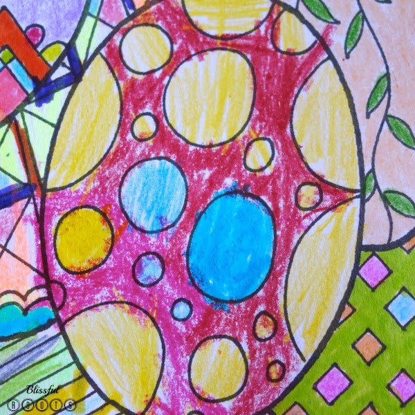 Free Easter Egg Coloring Page {From Doodle Art Alley} @  Blissful Roots