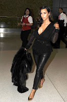 Kim Kardashian sexy in black