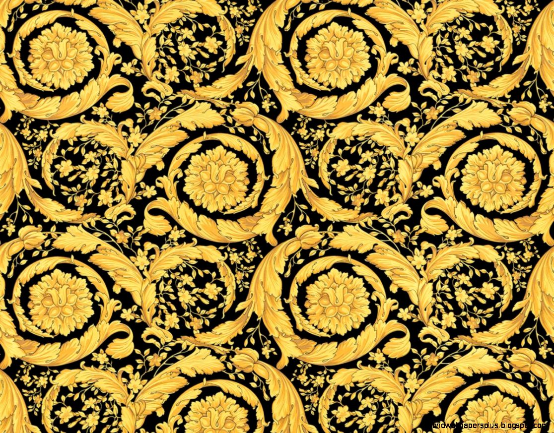 Versace Gold Logo Black Background Versace Gold Logo Black Background