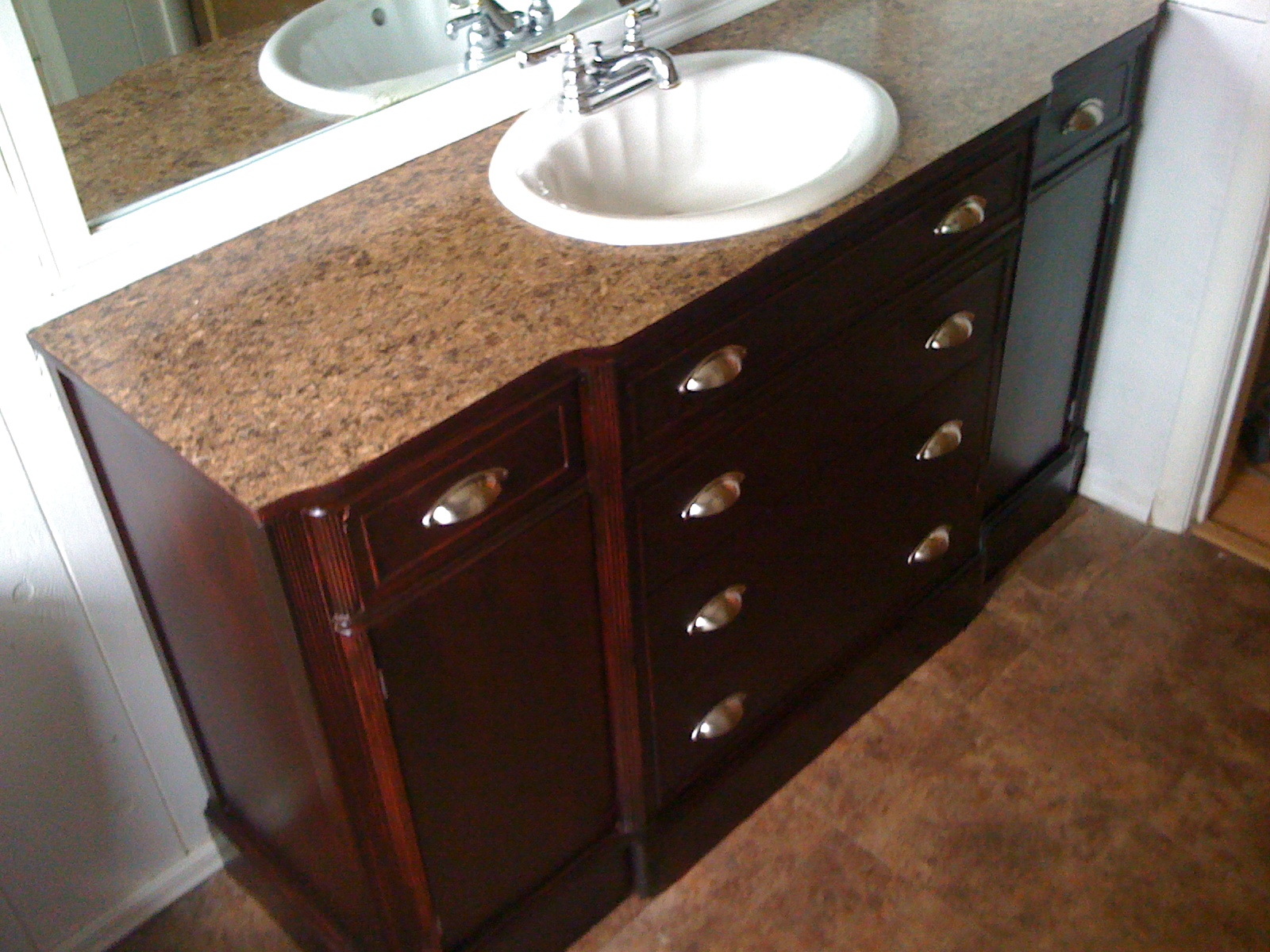 Old Treasures New Again Buffet into bathroom vanity