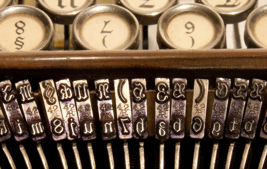 Letterology A Short History of Typewriters With Blackletter