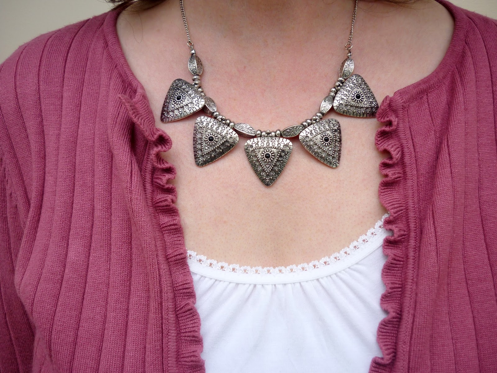 New Look Silver Triangle Necklace | Petite Silver Vixen