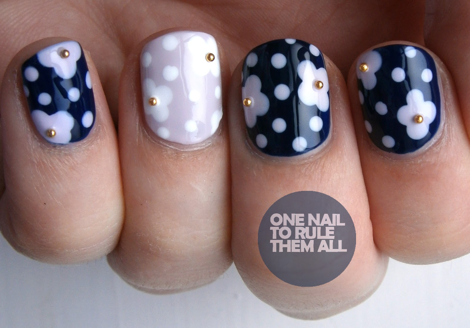 One Nail To Rule Them All Flowers and beads