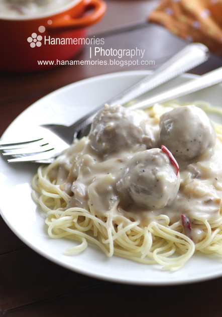 Hanas Family Meatball Carbonara