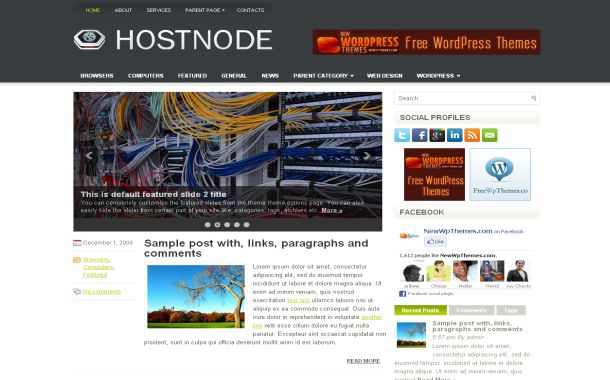 Web Hosting Free Wordpress Theme