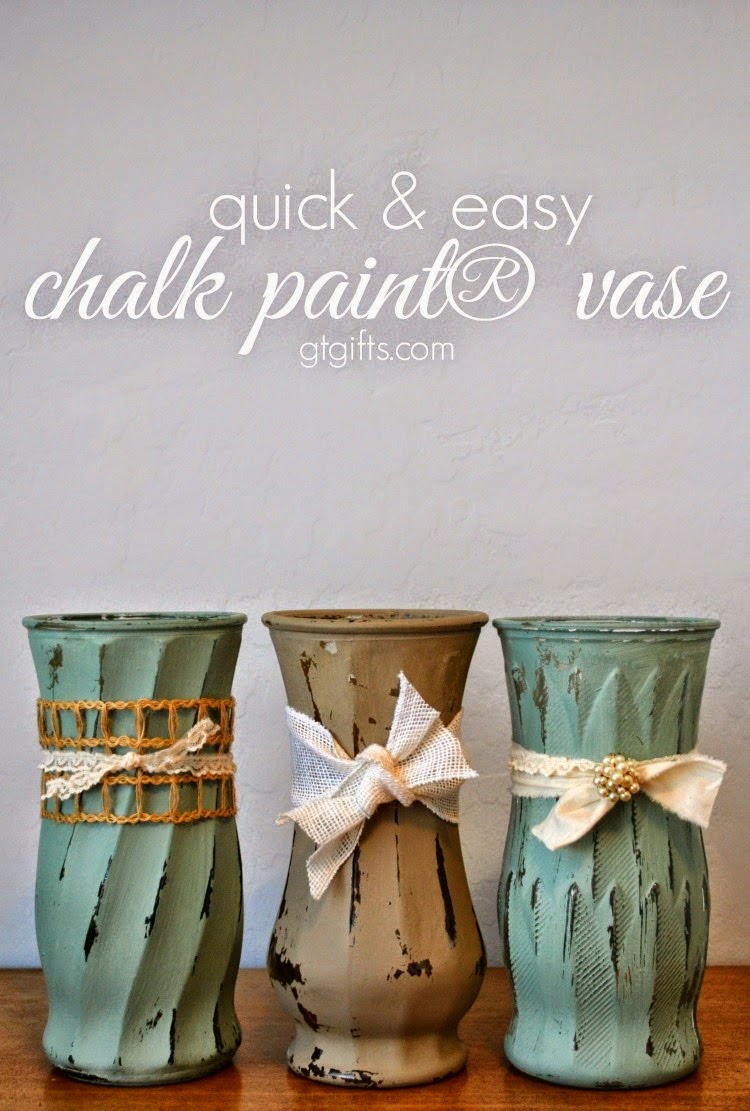 Flowerpower Vase Quick & Easy Chalk Paint Vase