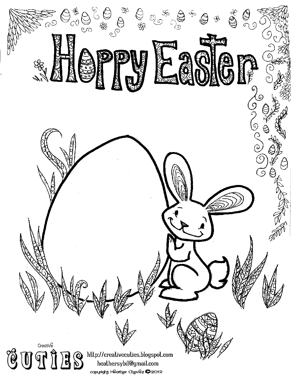 Easter Bunny Coloring Page