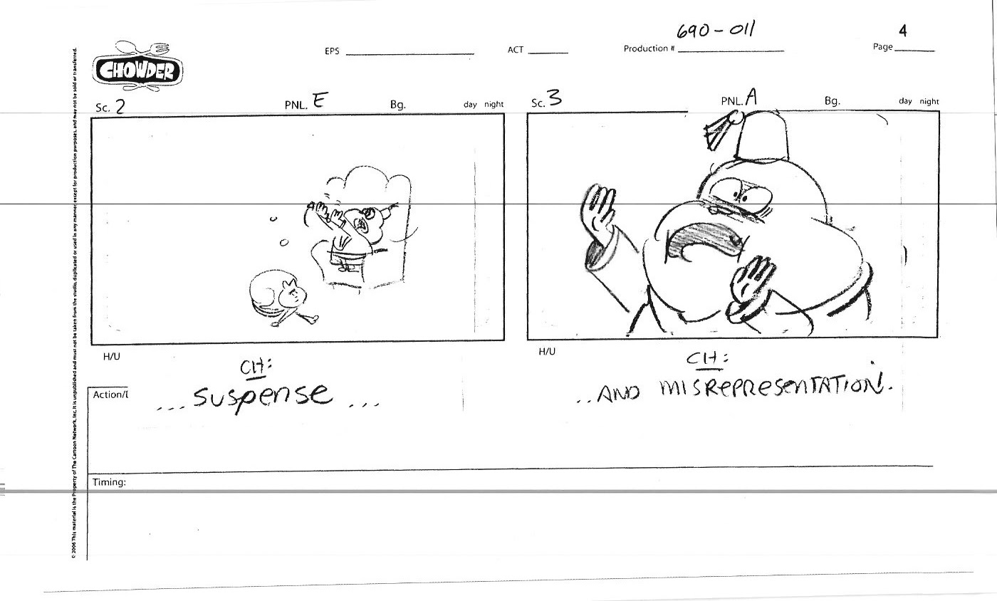 BRETT VARON CHOWDER STORYBOARD "Old Man Thyme" I wrote and