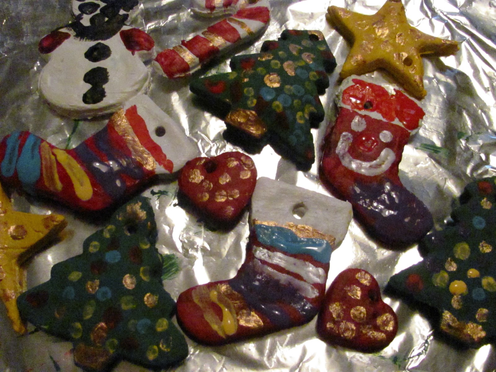 The Chocolate Muffin Tree Painted Salt Dough Ornaments