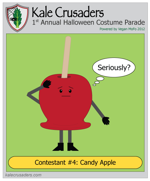 Contestant #4: Candy Apple, Kale Crusaders 1st Annual Halloween Costume Parade, Powered by Vegan MoFo 2012