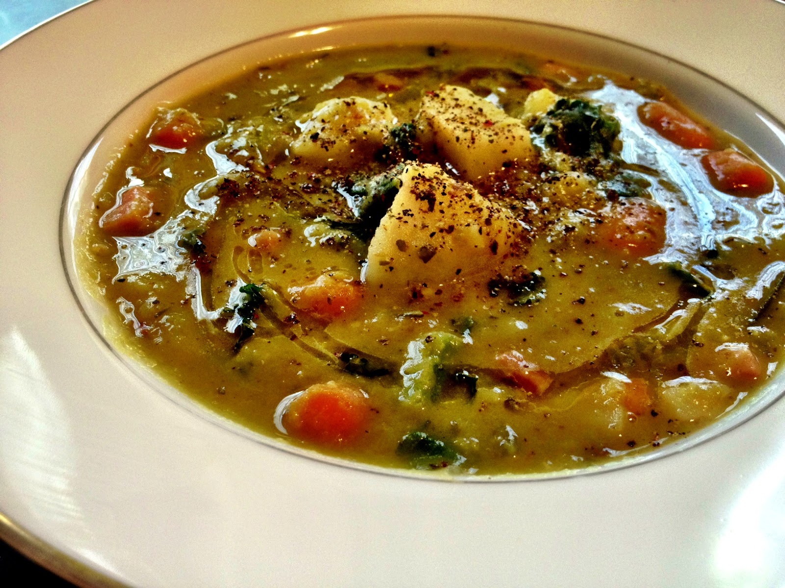 Soup Witch Herb Scented Split Pea Soup with Potato and Kale