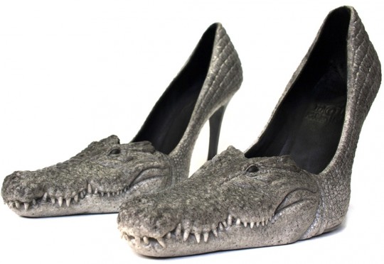 croc stilettos
