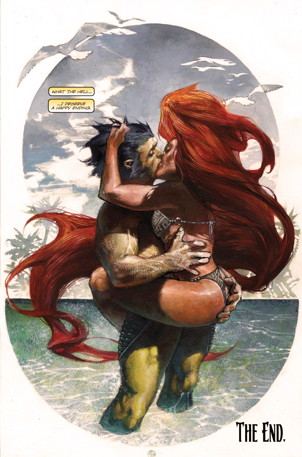 Wolverine+kissing+kiss+Remus+sexy+female+drawing+poster+redhead+big+ass+booty+drawing+simon+bianchi+beach+bikini+xmen+x-men+logan.jpg