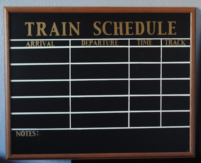 Milostones Creates {Train BedroomVintage Inspired Train Schedule}