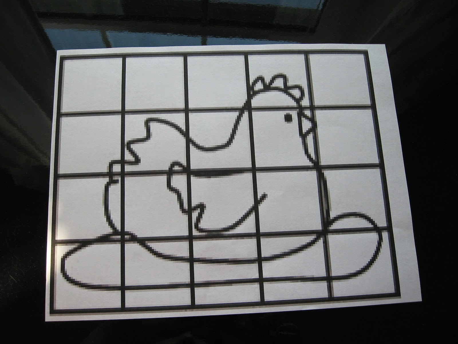 Almost Unschoolers Summer Fun 2014 Sidewalk Chalk Grid Drawing