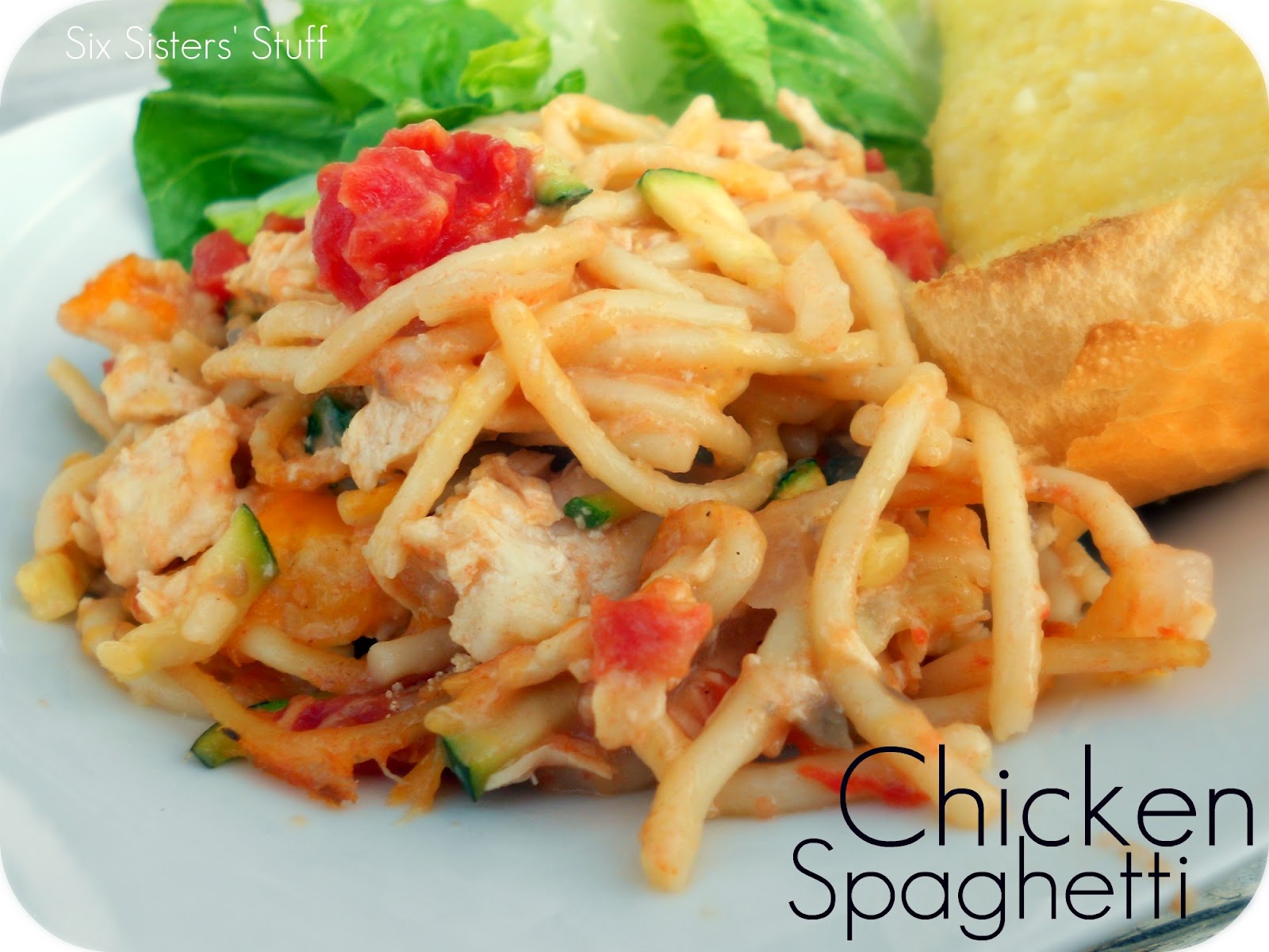 Easy Chicken Spaghetti / Six Sisters' Stuff Six Sisters' Stuff