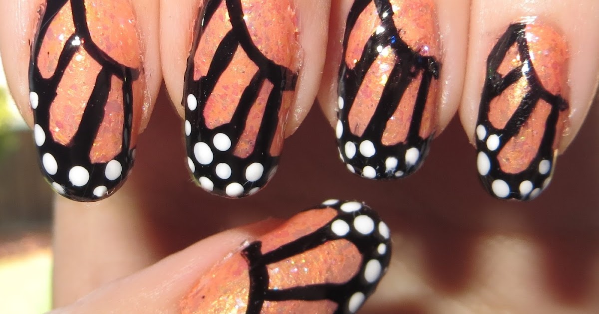 Monarch Butterfly Wing Nail Art Ideas - wide 9