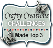 I won a top 3 at Crafty Creations