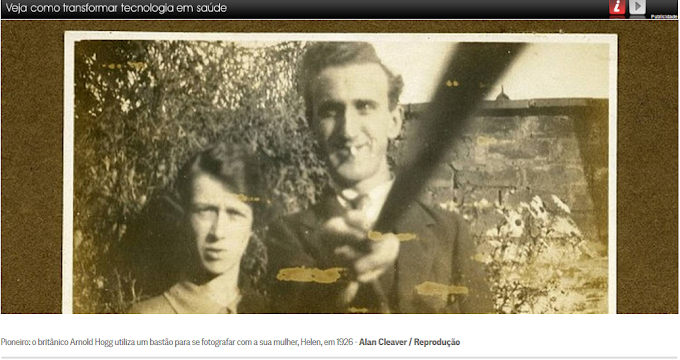 uso pioneiro de 'pau de selfie' - em 1926 -