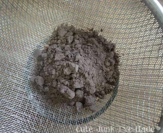 Birthday Cake Marshmallows - Sifting chocolate cake mix