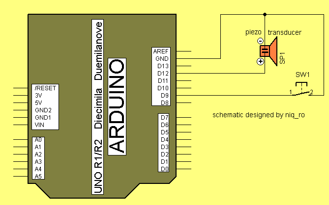 arduino piezo speaker power arduino piezo speaker power