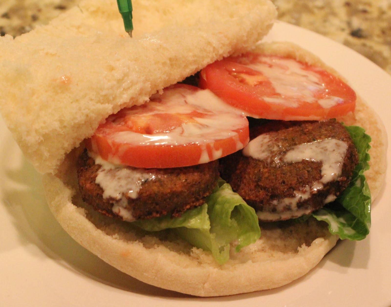 A Busy Mind in a Colorful Scarf: Falafel in Pita Bread