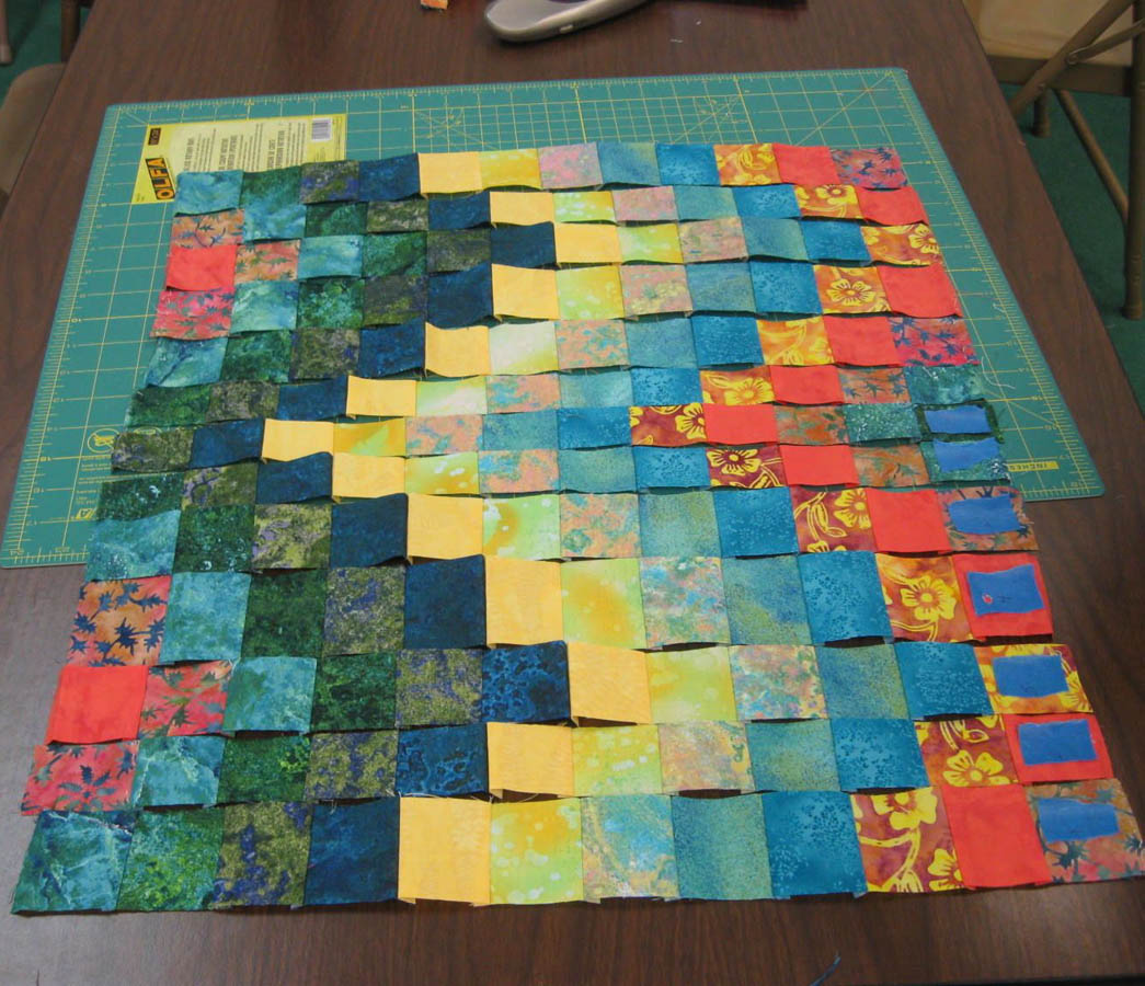 Fiber Antics by Veronica Back in class Bargello placemats
