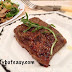 Thyme steak with warm mushroom salad