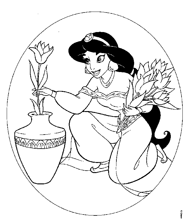 Disney Princess "Jasmine" Coloring Pictures