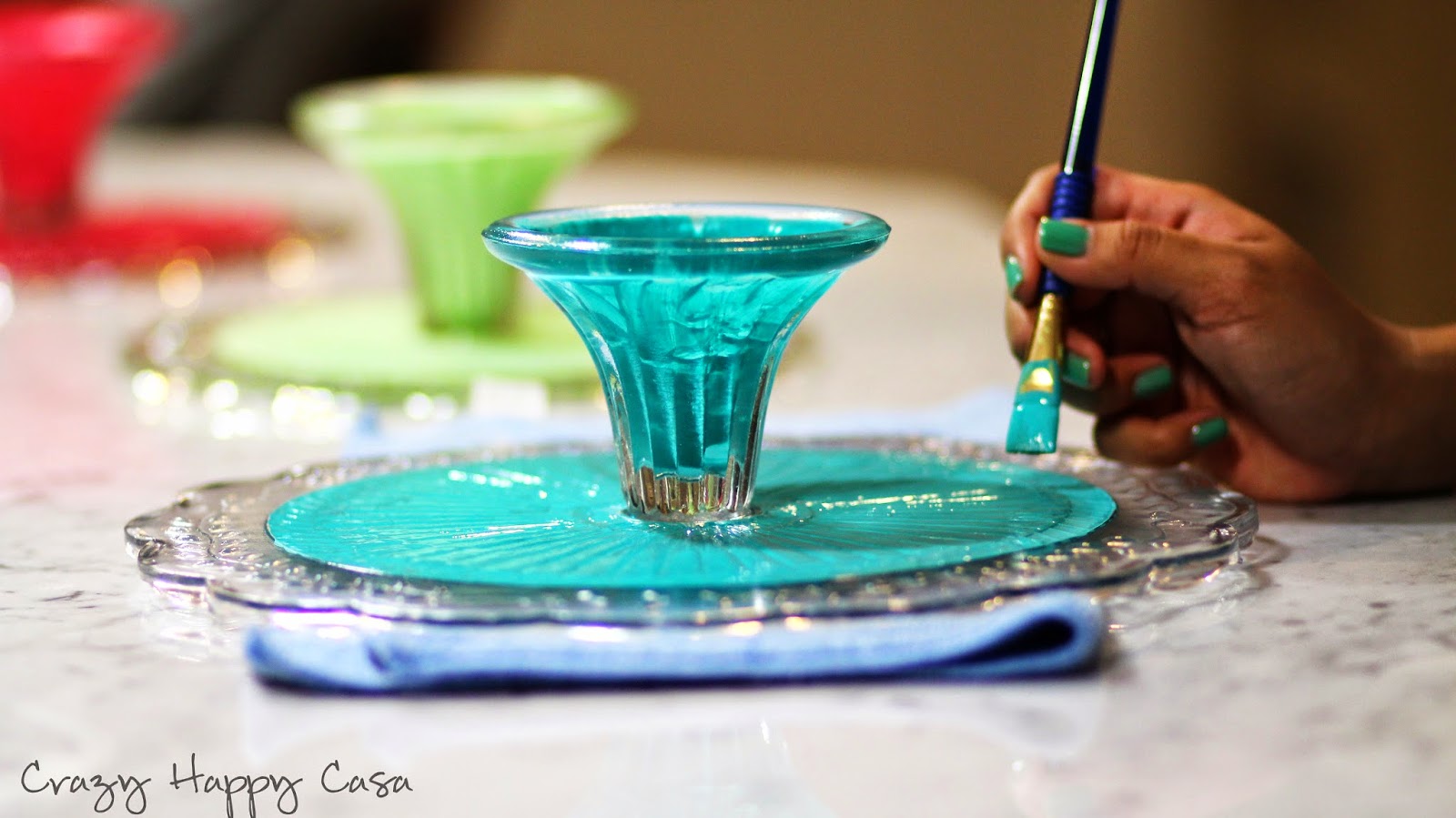 Crazy Happy Casa Painted Cake Stands
