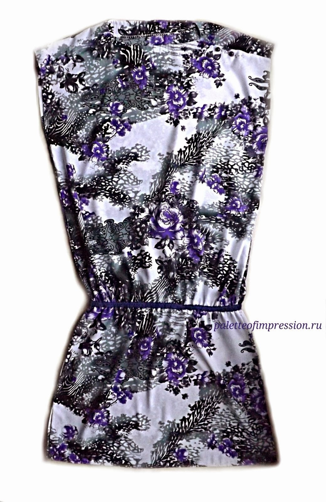 Платье прямого силуэта из плательной вискозы. Выкройка Burda 7/2012. Блог Вся палитра впечатлений.
