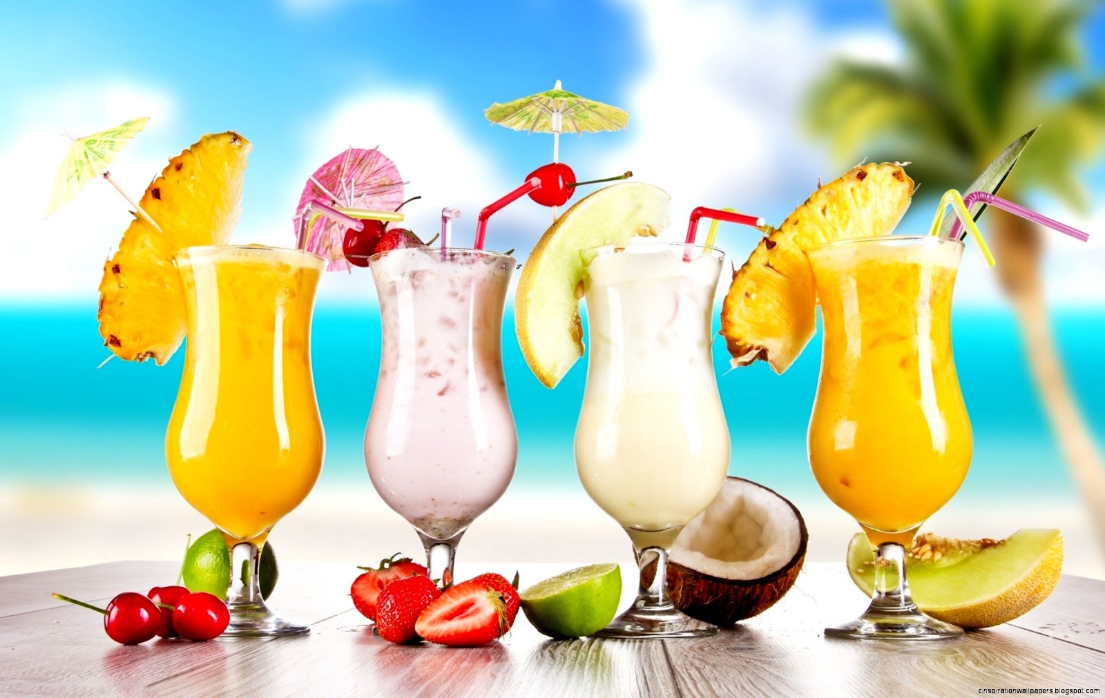 Cocktails Drinks On Beach Cocktails Drinks On Beach