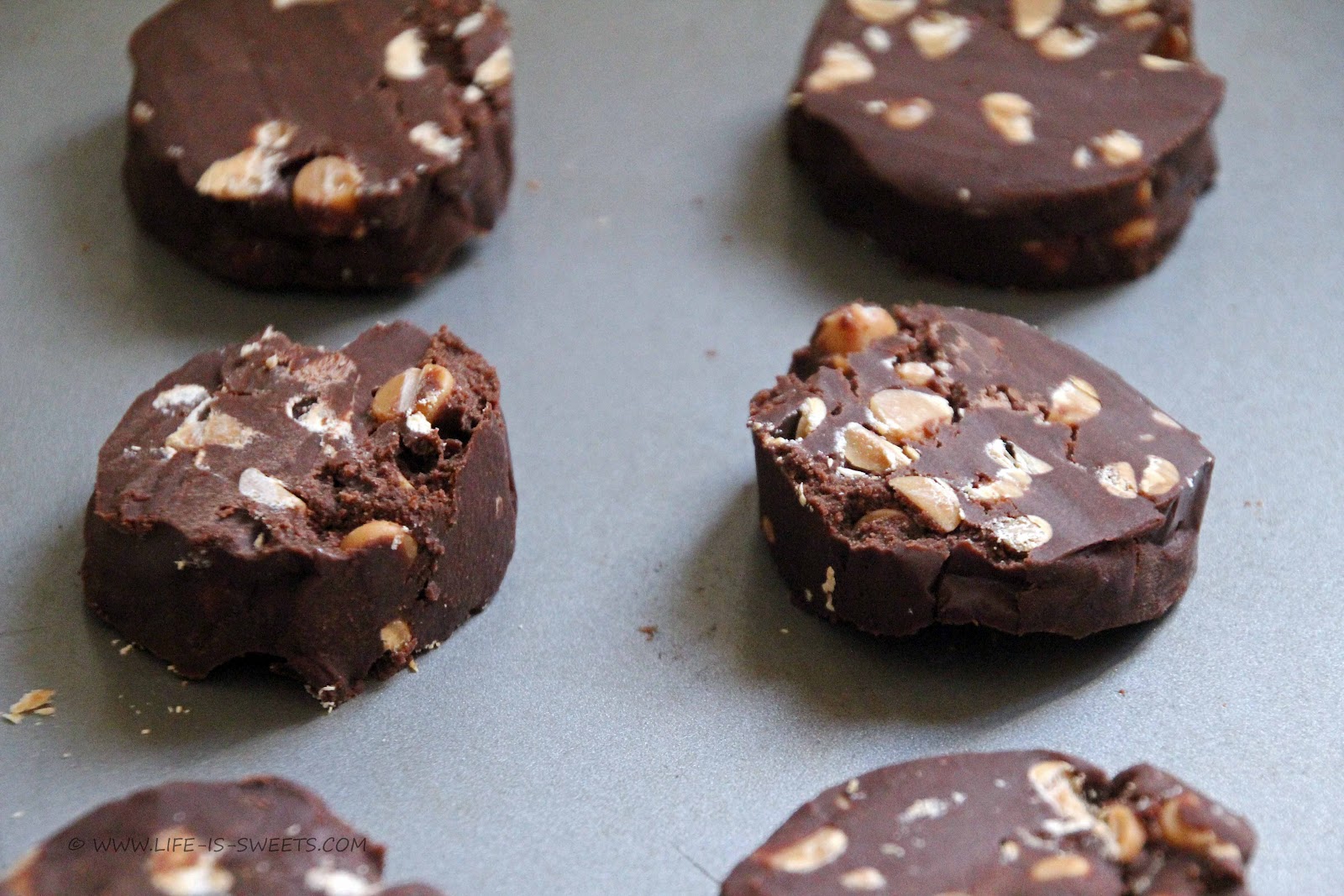 Life Is Sweets Dutch Chocolate Shortbread Cookies with Peanut Butter Chips