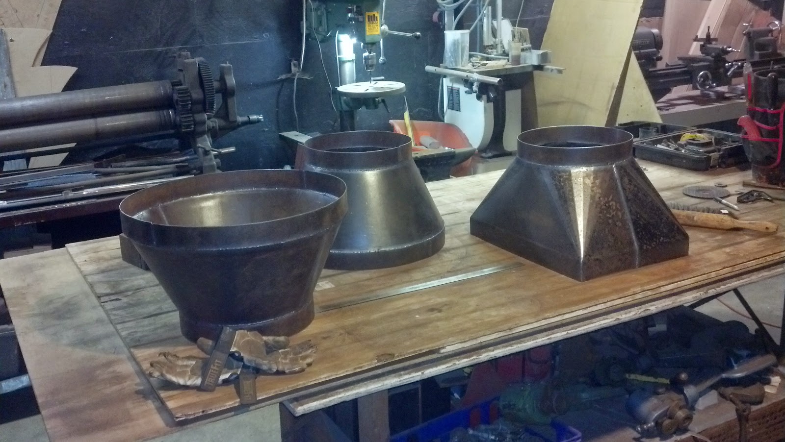 HEAVY METAL WORKS CUSTOM COFFEE ROASTER DUCT FITTINGS