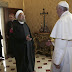 Rohani visita al Papa / Critican ocultamiento de estatuas "desnudas"